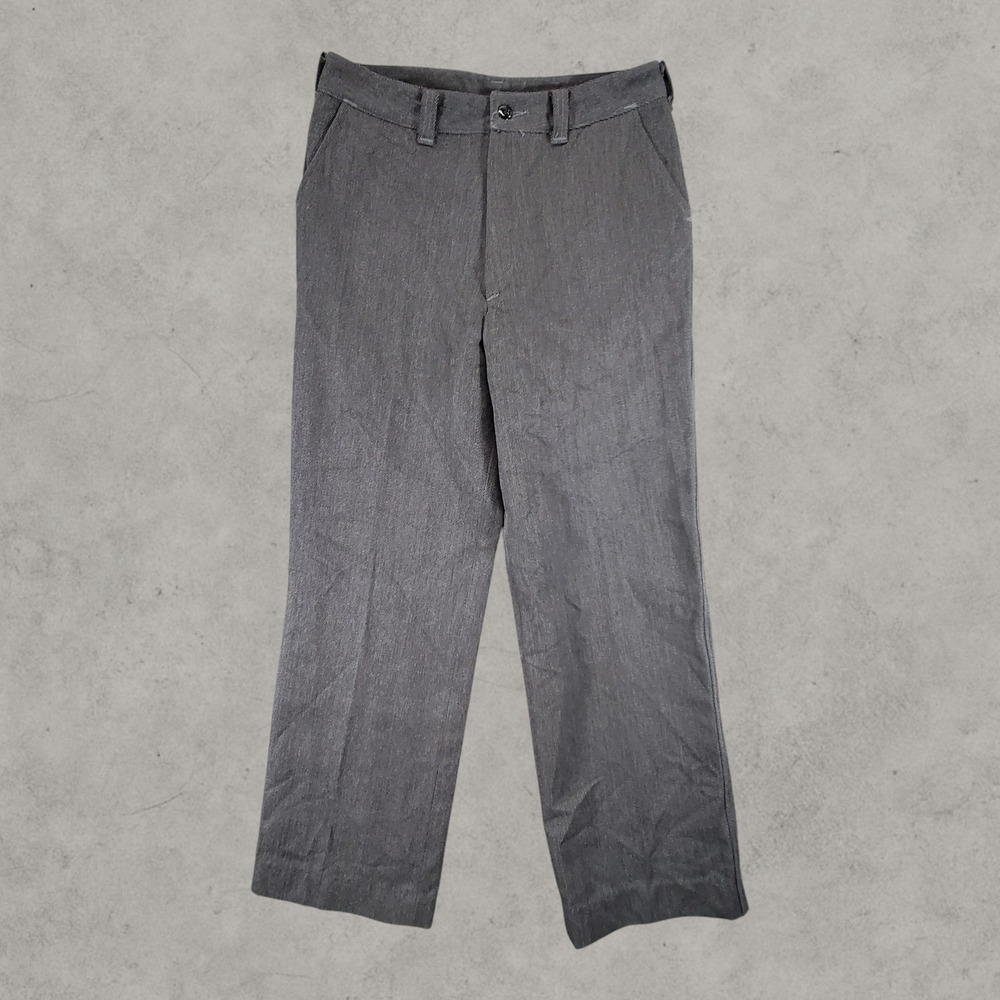 Filson Wool Trousers Men 31 Charcoal Grey Virgin Wool Straight Leg Salt N Pepper